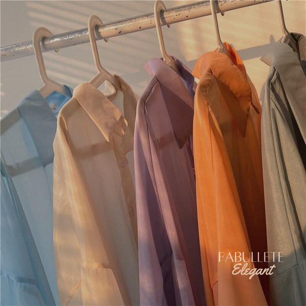 Roupa para ocasiões especiaisModa versátilestilo sofisticadoElegância femininaChiffon de qualidadeCamisa sobretudoCamisa Feminina Estilo Sobretudo em Chiffoncamisa estilo sobretudocamisa em chifoncamisa em chiffonCamisa chiffon