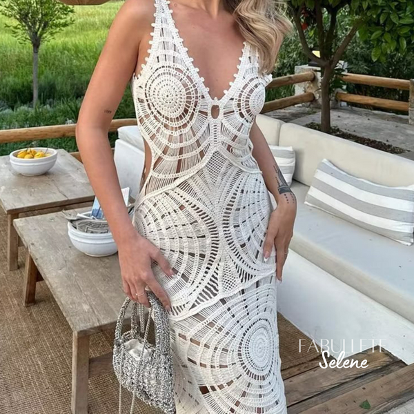 Vestido Longo de Crochêvestido longovestido de crochetvestidoroupa de mulherroupa de crochetModa modernaModa feminina eleganteModa feminina casualModa femininamoda crochêLongo de Crochê