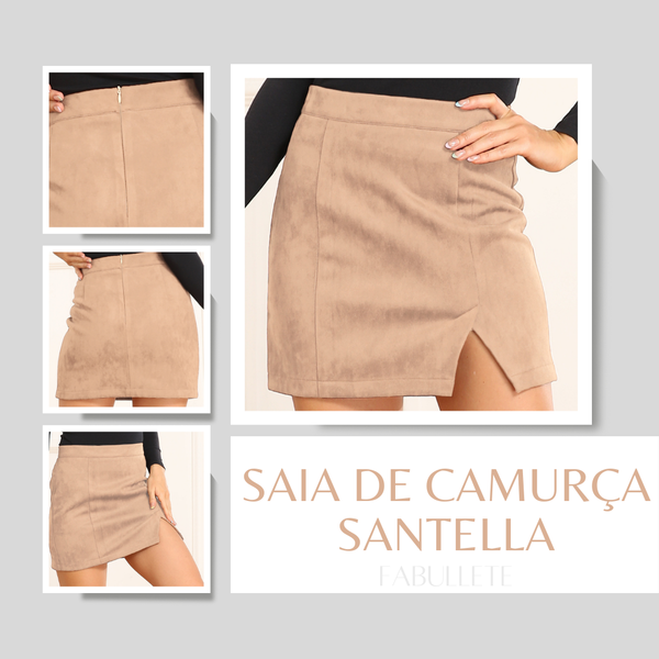 saia de invernosaia de camurçasaia da modasaia com ziperModa femininamoda atualMini Saia em Camurça com Zípermini saia de camurça santellamini saiacamurça feminina
