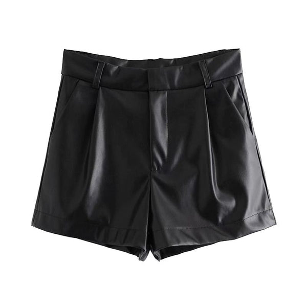 Short feminino couroModa versátilEstilo casual sofisticadoElegância em couroDurabilidade de couroConforto luxuosoModa femininaShort Couroshort em couroshort