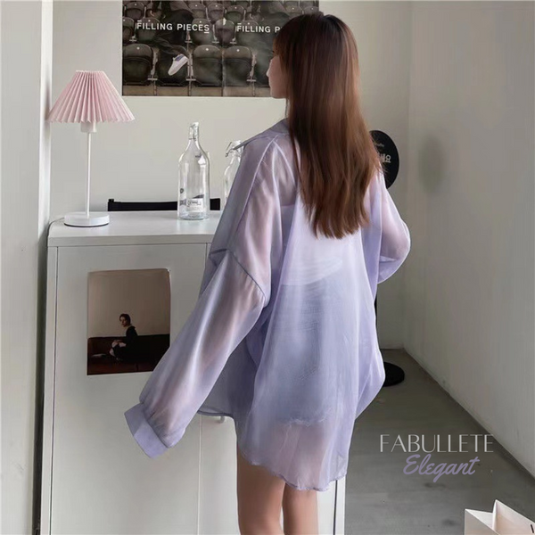 Roupa para ocasiões especiaisModa versátilestilo sofisticadoElegância femininaChiffon de qualidadeCamisa sobretudoCamisa Feminina Estilo Sobretudo em Chiffoncamisa estilo sobretudocamisa em chifoncamisa em chiffonCamisa chiffon