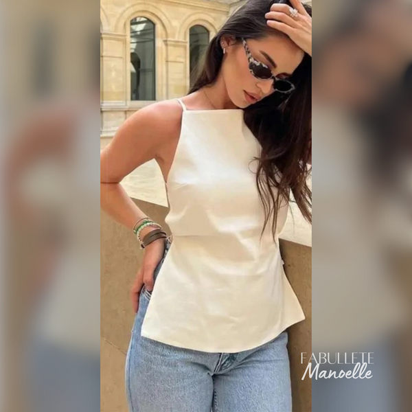 Blusa de Alça Fina Frente Única Manoelle