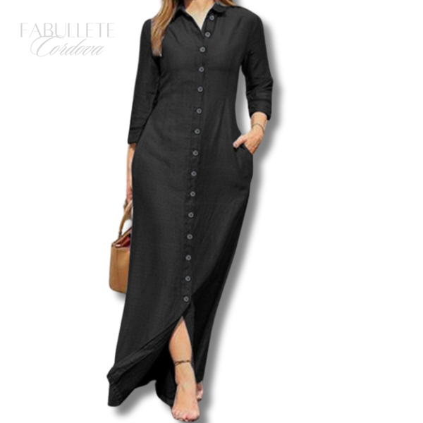 vestilo longo dia a diaVestido Longo Denin com Botões Cordovavestido longo deninvestido longo botõesvestido longo basicovestido longovestido com botõesvestidovestido da modaVestido confortavélvestido feminino