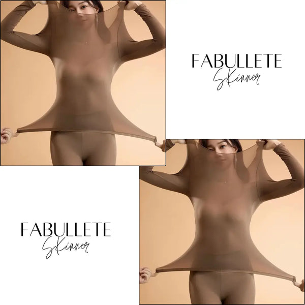 Conjunto de Roupa Térmica Feminina Sem Costuras Skinner