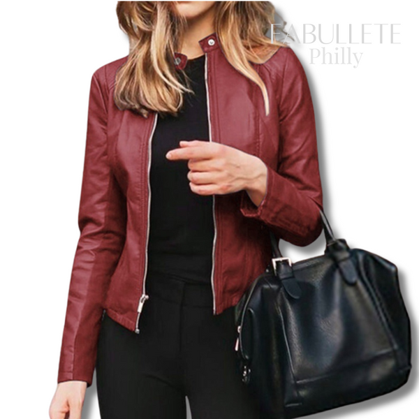 roupa de frioroupa da moda invernoMODA INVERNOjaqueta slim courojaqueta slimJaqueta Feminina Slim Fit de Couro Phillyjaqueta femininajaqueta couro femininajaqueta courojaqueta confortávelcasaco feminino