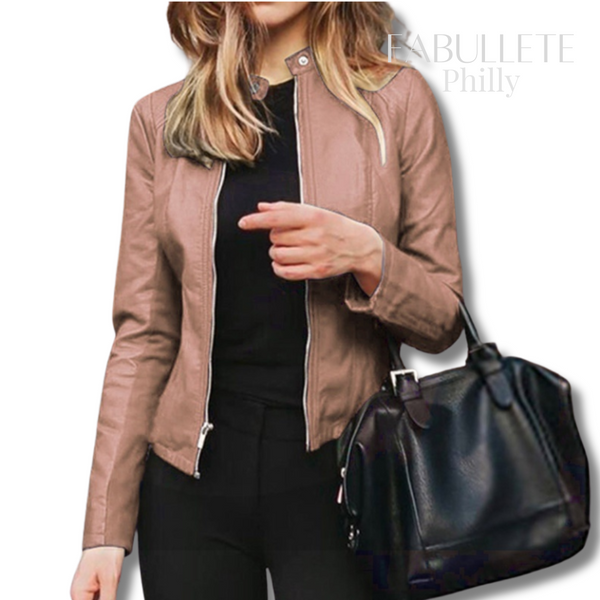 roupa de frioroupa da moda invernoMODA INVERNOjaqueta slim courojaqueta slimJaqueta Feminina Slim Fit de Couro Phillyjaqueta femininajaqueta couro femininajaqueta courojaqueta confortávelcasaco feminino