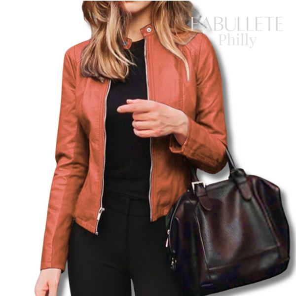 roupa de frioroupa da moda invernoMODA INVERNOjaqueta slim courojaqueta slimJaqueta Feminina Slim Fit de Couro Phillyjaqueta femininajaqueta couro femininajaqueta courojaqueta confortávelcasaco feminino