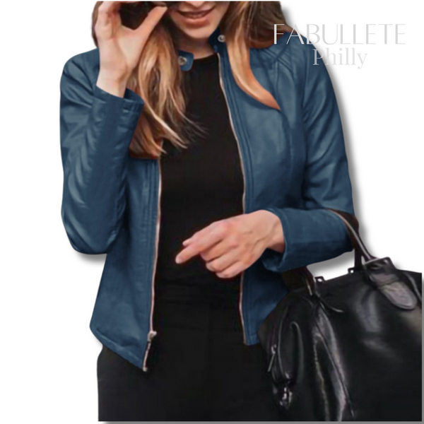 roupa de frioroupa da moda invernoMODA INVERNOjaqueta slim courojaqueta slimJaqueta Feminina Slim Fit de Couro Phillyjaqueta femininajaqueta couro femininajaqueta courojaqueta confortávelcasaco feminino