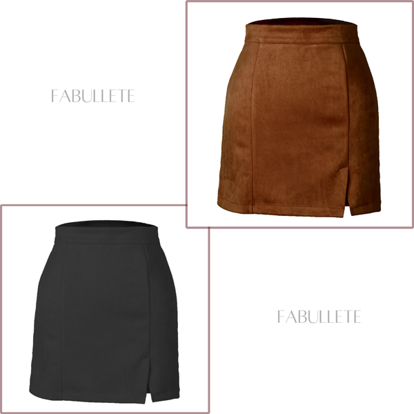 saia de invernosaia de camurçasaia da modasaia com ziperModa femininamoda atualMini Saia em Camurça com Zípermini saia de camurça santellamini saiacamurça feminina