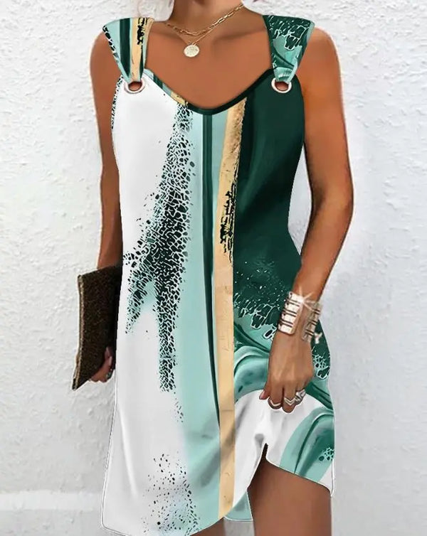 Vestuário minimalistaVestido sem Mangas Reto com Ilhósvestido sem mangasvestido com ilhósVersatilidade modernaLeveza e confortoEstilo contemporâneovestidovestido da modavestido longovestido leve