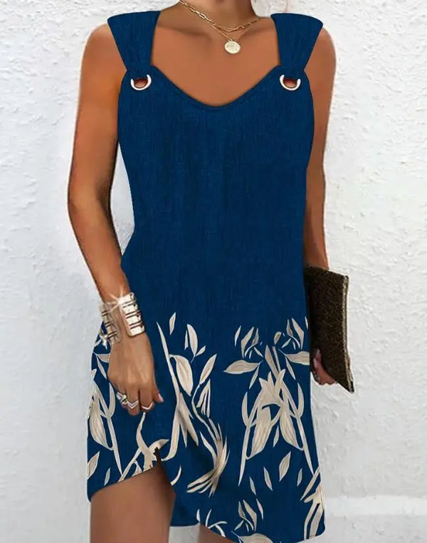 Vestuário minimalistaVestido sem Mangas Reto com Ilhósvestido sem mangasvestido com ilhósVersatilidade modernaLeveza e confortoEstilo contemporâneovestidovestido da modavestido longovestido leve