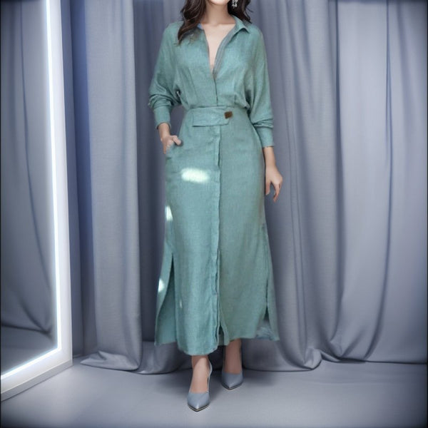 Vestido Plus SizeVestido Longo com Mangavestido longoVestido confortavélVestido com MangaVestido Cardigã Manga Longa com Bolsos Harmoniavestido cardigãvestidoModa feminina eleganteModa femininacardigã com bolsoscardigâ manga longacardigâ