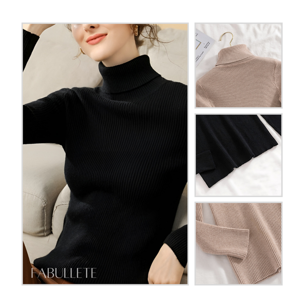 suéter femininoroupa em promoçãoroupa de mulherpulover lisopulover gola altapuloverModa femininamoda com estilomoda atualcacharrelblusa lisablusa gola altablusa feminina