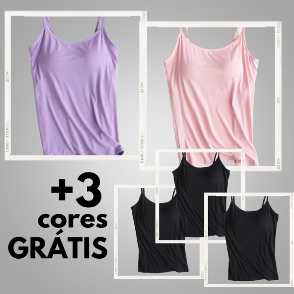 regata com sutiãPeça de roupa flexível e eleganteModa feminina prática e versátilElegante e confortável regata com sutiãCamiseta regata sutiã embutidoCamiseta Regata com Sutiã Embutidocamiseta regataCamiseta inovadora com suporte discretocamiseta com sutiãroupa de mulher