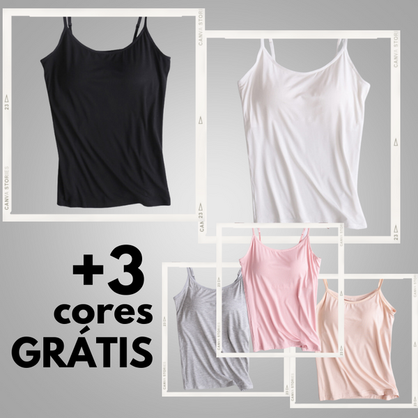 regata com sutiãPeça de roupa flexível e eleganteModa feminina prática e versátilElegante e confortável regata com sutiãCamiseta regata sutiã embutidoCamiseta Regata com Sutiã Embutidocamiseta regataCamiseta inovadora com suporte discretocamiseta com sutiãroupa de mulher