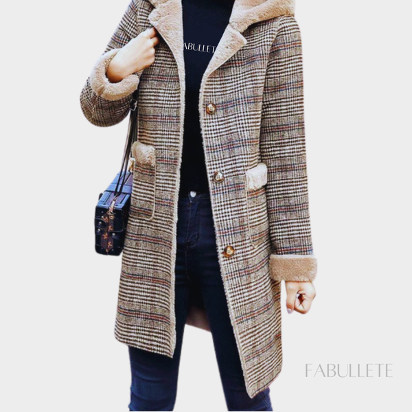 MODA INVERNOmoda elegantemoda com estilolã xadrezcasaco xadrezcasaco inglêscasaco forrado de lã xadrez mônacocasaco forrado de lãcasaco forradocasaco de lacasaco da modaCASACOcasaco quentecasaco feminino