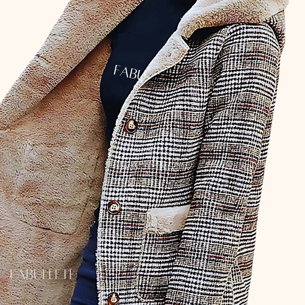 MODA INVERNOmoda elegantemoda com estilolã xadrezcasaco xadrezcasaco inglêscasaco forrado de lã xadrez mônacocasaco forrado de lãcasaco forradocasaco de lacasaco da modaCASACOcasaco quentecasaco feminino