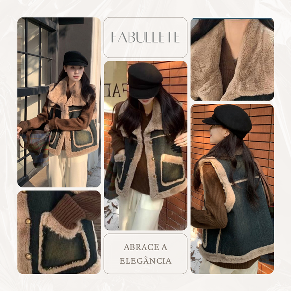 roupa de invernoroupa da modaMODA INVERNOcolete peluciadocolete feminino peluciadocolete femininocolete da modacoletecolete quentecolete com botão na frentecolete de botãocolete de botão frontal