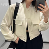 roupa de mulherroupa de invernojaqueta quentejaqueta na modajaqueta femininajaqueta estilosajaqueta da modajaqueta curtajaqueta combina com tudoJaqueta Bomber Femininajaqueta bombercasaco quentebomber feminina