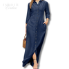 vestilo longo dia a diaVestido Longo Denin com Botões Cordovavestido longo deninvestido longo botõesvestido longo basicovestido longovestido com botõesvestidovestido da modaVestido confortavélvestido feminino