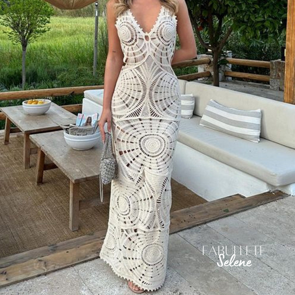 Vestido Longo de Crochêvestido longovestido de crochetvestidoroupa de mulherroupa de crochetModa modernaModa feminina eleganteModa feminina casualModa femininamoda crochêLongo de Crochê