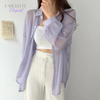 Roupa para ocasiões especiaisModa versátilestilo sofisticadoElegância femininaChiffon de qualidadeCamisa sobretudoCamisa Feminina Estilo Sobretudo em Chiffoncamisa estilo sobretudocamisa em chifoncamisa em chiffonCamisa chiffon