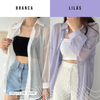 Roupa para ocasiões especiaisModa versátilestilo sofisticadoElegância femininaChiffon de qualidadeCamisa sobretudoCamisa Feminina Estilo Sobretudo em Chiffoncamisa estilo sobretudocamisa em chifoncamisa em chiffonCamisa chiffon
