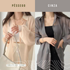 Roupa para ocasiões especiaisModa versátilestilo sofisticadoElegância femininaChiffon de qualidadeCamisa sobretudoCamisa Feminina Estilo Sobretudo em Chiffoncamisa estilo sobretudocamisa em chifoncamisa em chiffonCamisa chiffon