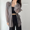 Roupa para ocasiões especiaisModa versátilestilo sofisticadoElegância femininaChiffon de qualidadeCamisa sobretudoCamisa Feminina Estilo Sobretudo em Chiffoncamisa estilo sobretudocamisa em chifoncamisa em chiffonCamisa chiffon