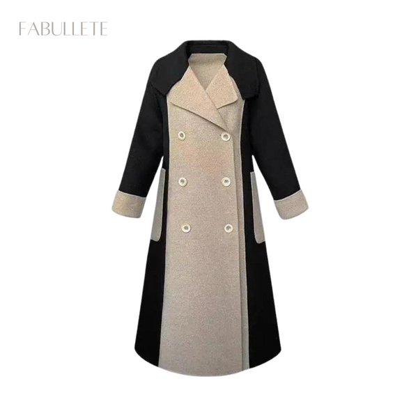 sobretudo pretoSobretudo Invernosobretudo feminino modasobretudo caquiCasaco Sobretudo Feminino Patchwork de Lã ParisCasaco Invernocasaco femininocasaco estilo sobretudo invernoCASACOcasaco quentecasaco de lacasaco da moda
