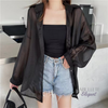 Roupa para ocasiões especiaisModa versátilestilo sofisticadoElegância femininaChiffon de qualidadeCamisa sobretudoCamisa Feminina Estilo Sobretudo em Chiffoncamisa estilo sobretudocamisa em chifoncamisa em chiffonCamisa chiffon