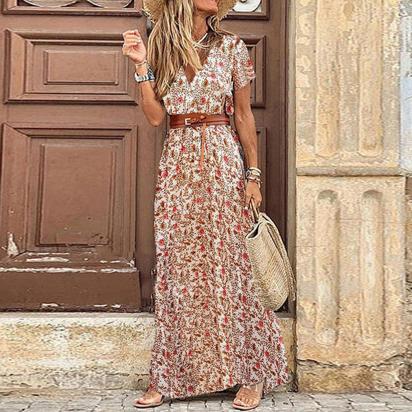 Vestido Longo Estampado Boho Com CintoVestido Longo Estampadovestido longovestido com cintoVestido Boho Com CintovestidoModa femininaestilo modernoEstampado Bohocom cinto
