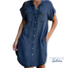 Vestido Plus Size CasualVestido Plus Sizevestido para senhorasvestido leve e soltovestido jeansVestido em Jeans Denim com Botõesvestido demimvestido com botõesvestidovestido curto