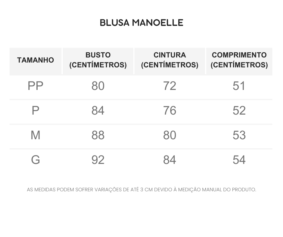 Guia de Tamanhos