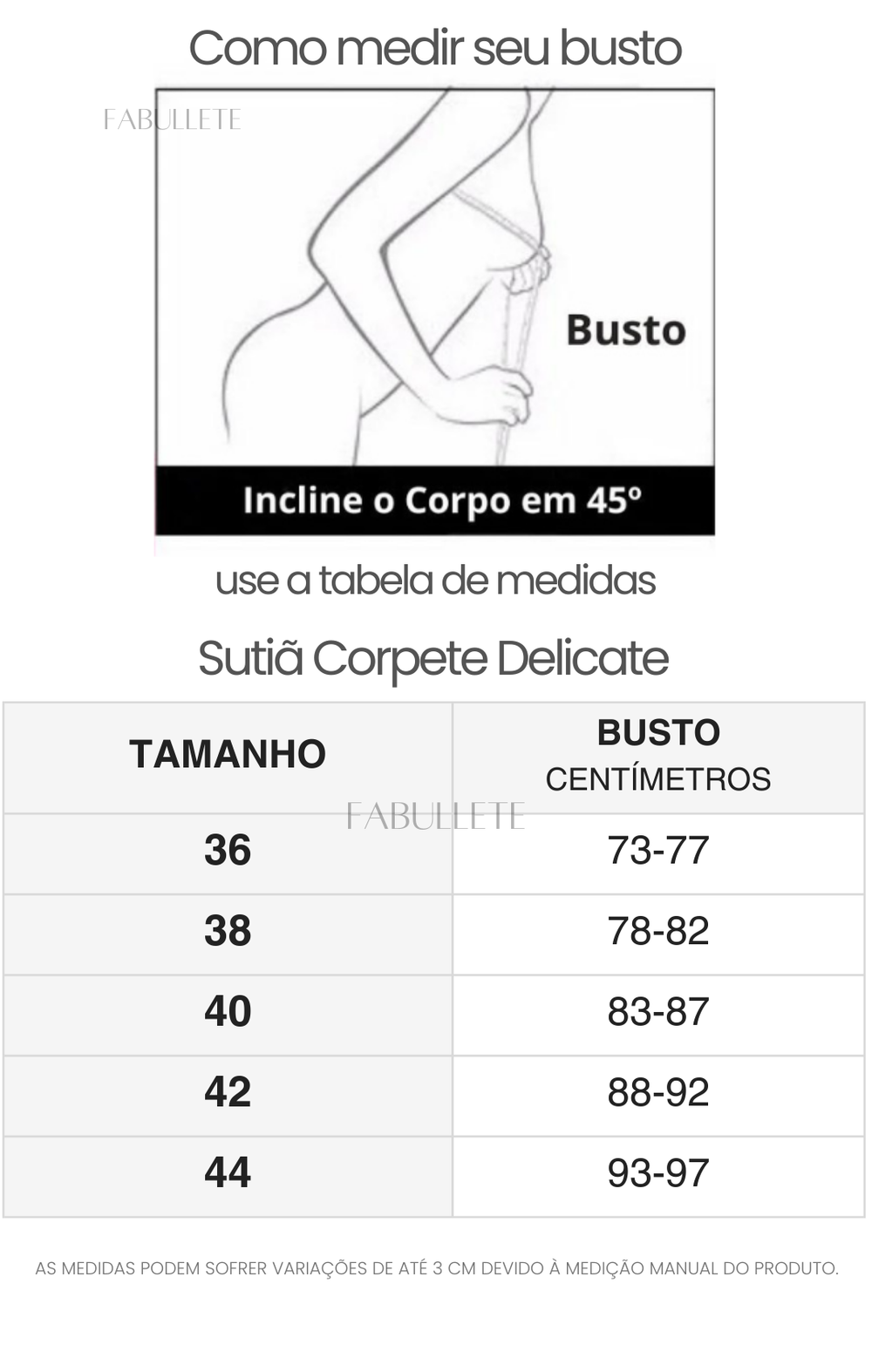 Guia de Tamanhos