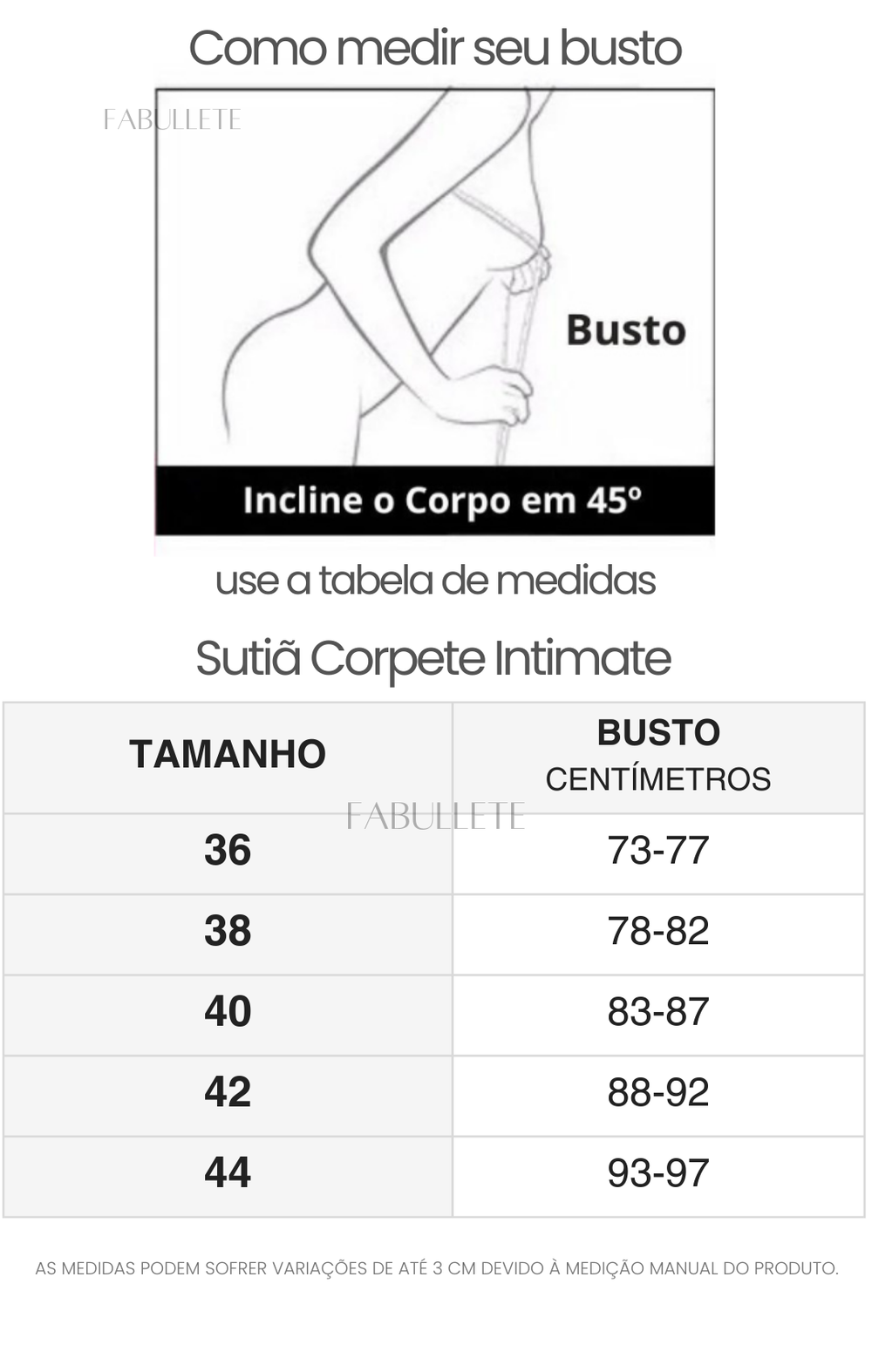 Guia de Tamanhos