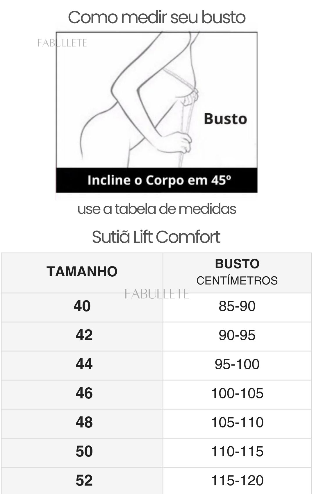 Guia de Tamanhos