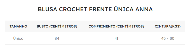 Guia de Tamanhos