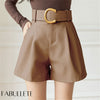 Shorte de couro com cintoshort de invernoShort De Couro Com Cinto E BolsosShort CouroSHORT COM BOLSOShort Cintura Altaroupa de couromoda em couromoda de invernocouro cintura alta