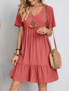vestido gola VVestido em Crepe Gola Vvestido em crepevestido de crepevestido da modavestidomoda gola vmoda em crepevestido curtovestido leve e solto