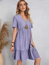 vestido gola VVestido em Crepe Gola Vvestido em crepevestido de crepevestido da modavestidomoda gola vmoda em crepevestido curtovestido leve e solto