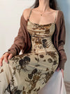 vestido estampadoVestido de Alça Estampadovestido de alçavestido com spandexVersatilidade estilosavestidovestido levevestido da modavestido sem mangasvestido feminino