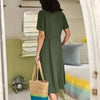 Vestuário versátilVestido Vintage em Linho com Botõesvestido vintage com botõesvestido vintagevestido em linho com botõesvestido em linhovestido com botõesEstilo clássicoElegância atemporalConforto em linho