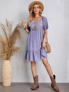 vestido gola VVestido em Crepe Gola Vvestido em crepevestido de crepevestido da modavestidomoda gola vmoda em crepevestido curtovestido leve e solto