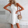 vestido sem mangasvestido gola O sem mangasvestido em laise sem mangasVestido em Laise com Gola em O sem Mangasvestido em laisevestido com gola em Ovestidovestido leveVestido confortavélvestido curto