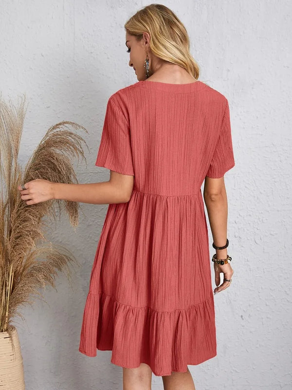 vestido gola VVestido em Crepe Gola Vvestido em crepevestido de crepevestido da modavestidomoda gola vmoda em crepevestido curtovestido leve e solto