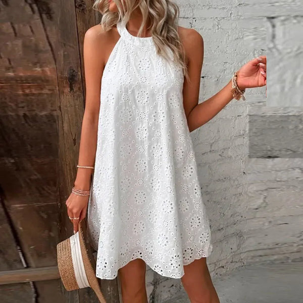 vestido sem mangasvestido gola O sem mangasvestido em laise sem mangasVestido em Laise com Gola em O sem Mangasvestido em laisevestido com gola em Ovestidovestido leveVestido confortavélvestido curto