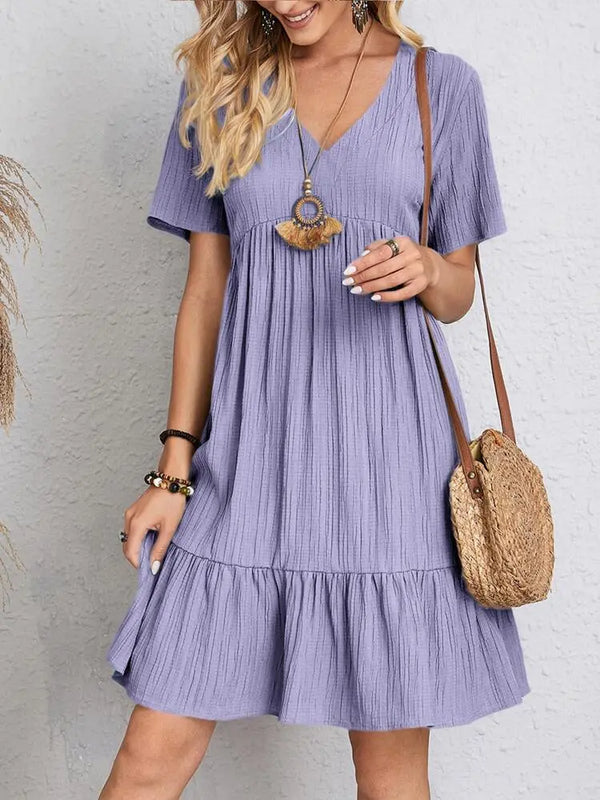 vestido gola VVestido em Crepe Gola Vvestido em crepevestido de crepevestido da modavestidomoda gola vmoda em crepevestido curtovestido leve e solto