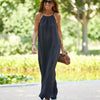 vestido sem mangasVestido Longo De Algodão Sem MangasVestido Longo De Algodãovestido longoVestido De Algodão Sem MangasVestido De AlgodãovestidoModa modernaModa femininavestido da modaVestido confortavél