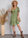 vestido gola VVestido em Crepe Gola Vvestido em crepevestido de crepevestido da modavestidomoda gola vmoda em crepevestido curtovestido leve e solto
